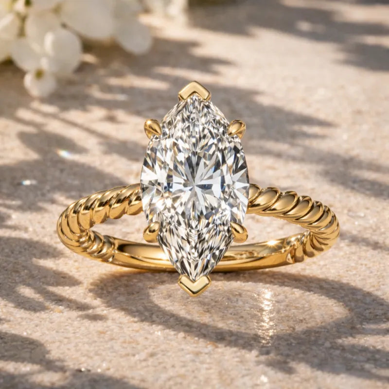 Marquise Diamond Solitaire Engagement Ring