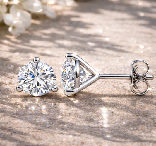 Martini Diamond Stud Earrings