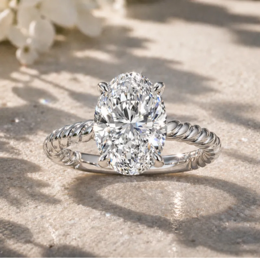 Oval Diamond Solitaire Engagement Ring